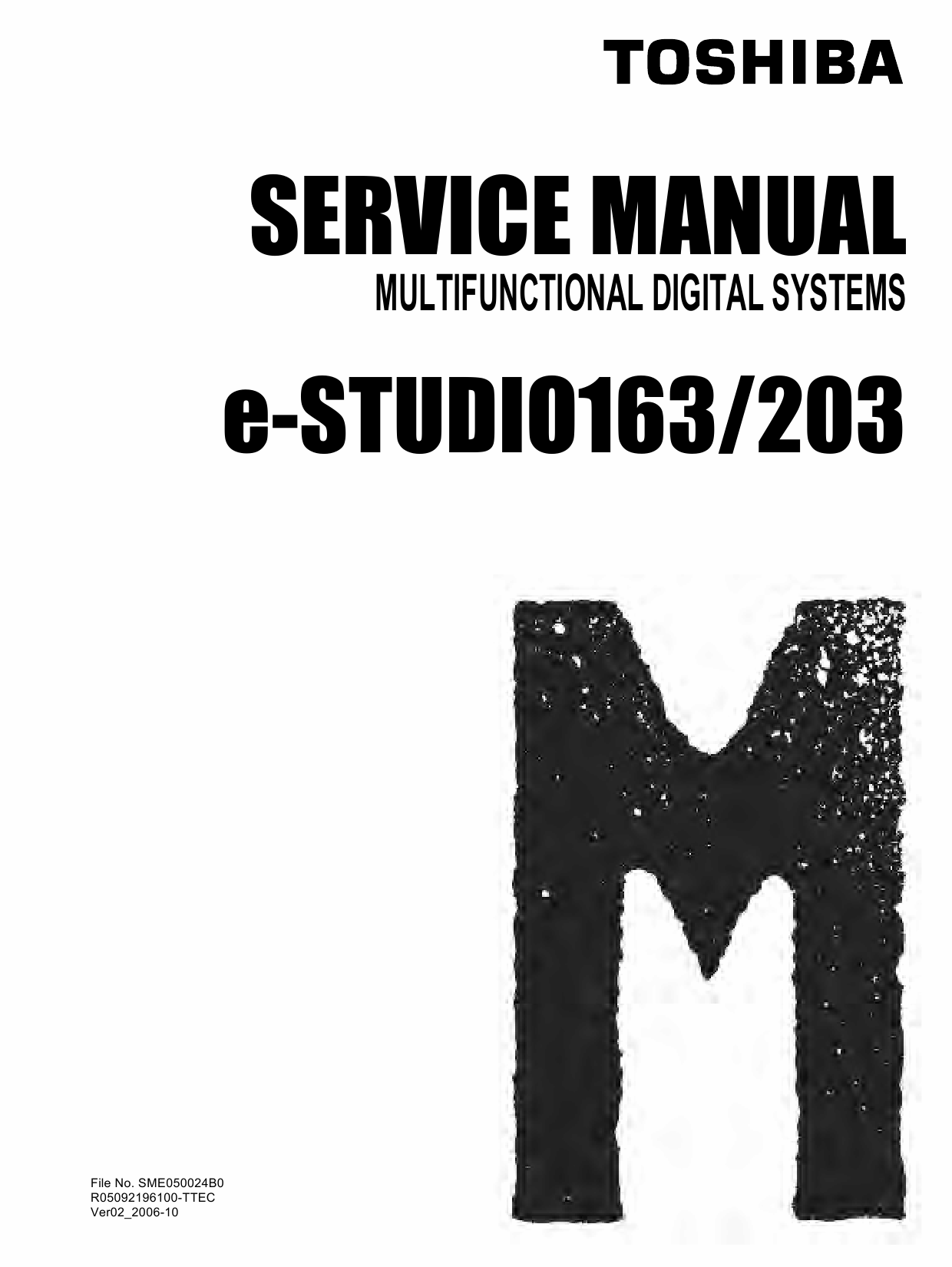 TOSHIBA e-STUDIO 163 203 Service Manual-1